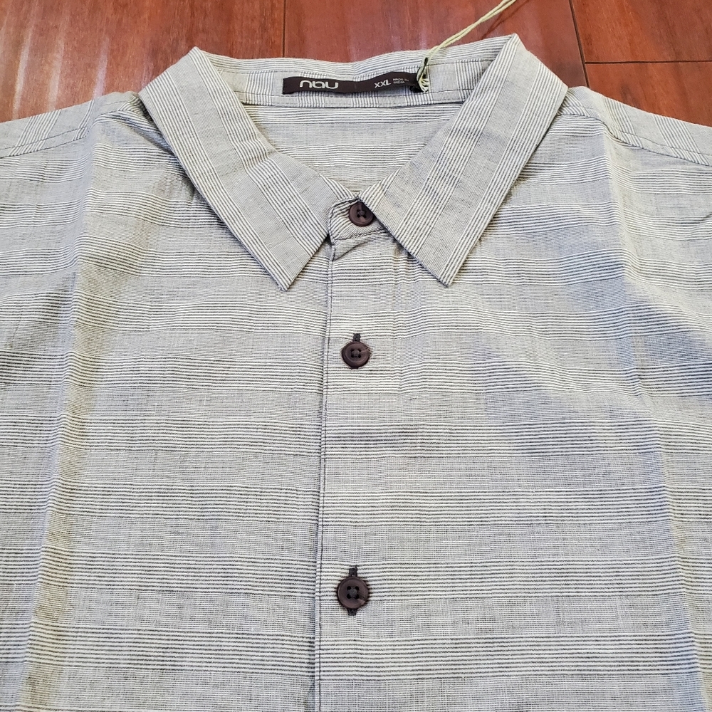 MEN'S BUTTON DOWN SHIRT 100% ORGANIC COTTON SZ XXL NWT - Picture 4 of 8